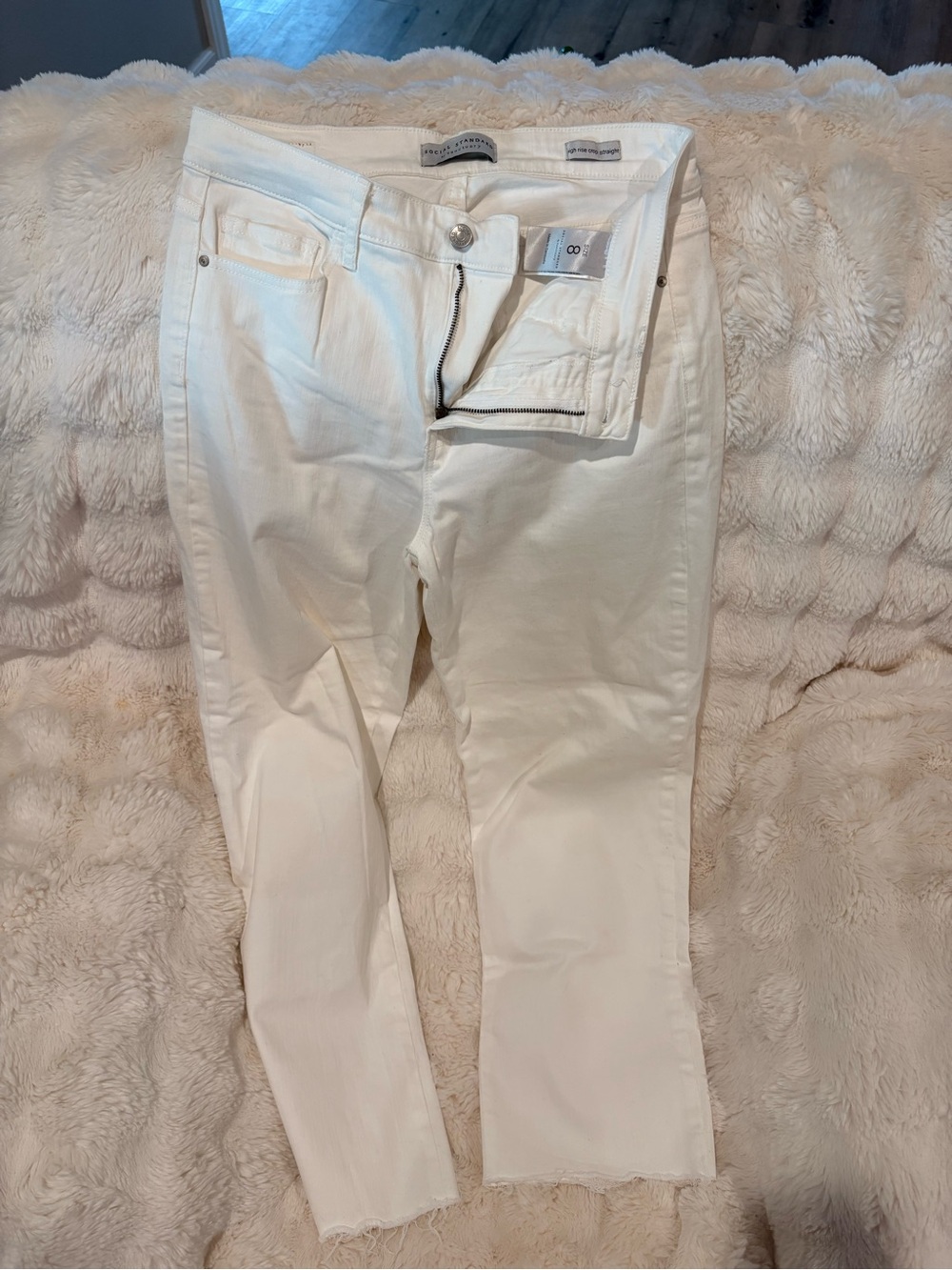 Women’s White Cropped Jeans - Stretch Ankle Fit